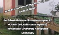 Diduga Asal Jadi, Proyek Pompanisasi di Rejosari Tuai Sorotan