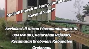 Diduga Asal Jadi, Proyek Pompanisasi di Rejosari Tuai Sorotan
